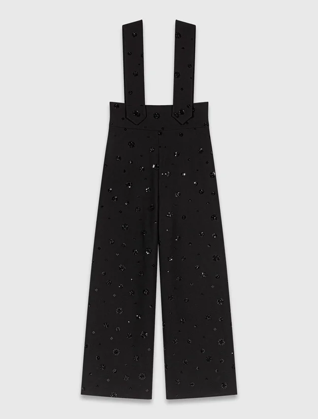 Embroidered trousers with braces Embroidered trousers with braces