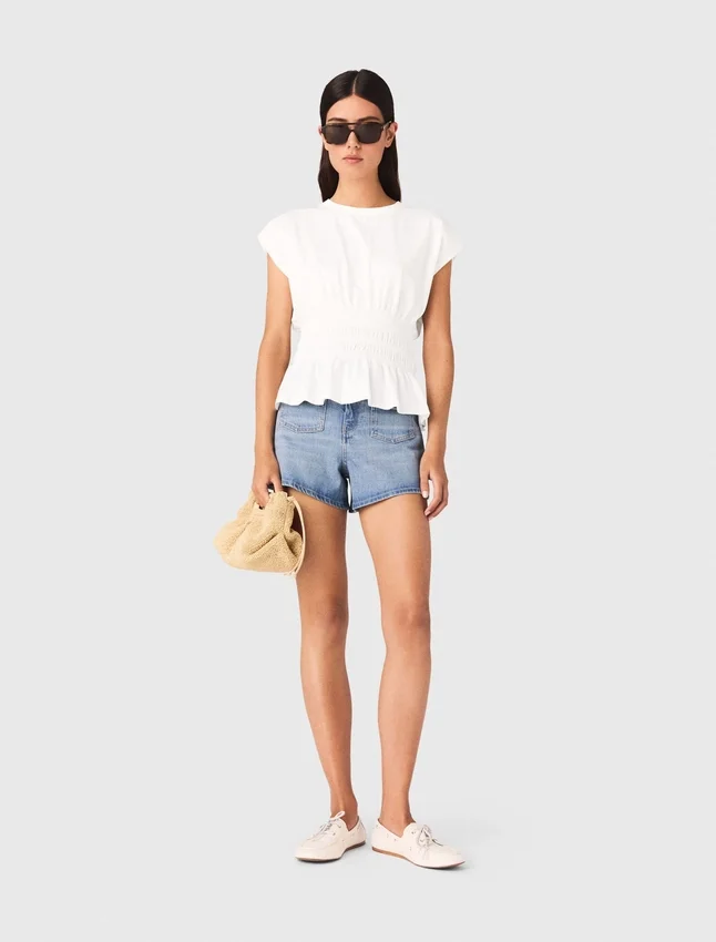 Fitted pleated T-shirt Fitted pleated T-shirt