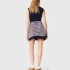 Flared dress with contrast trim