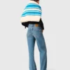 Flared jeans with chain