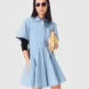 Flared shirt dress