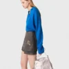 Floral embroidered shorts