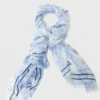 Floral print wool blend shawl