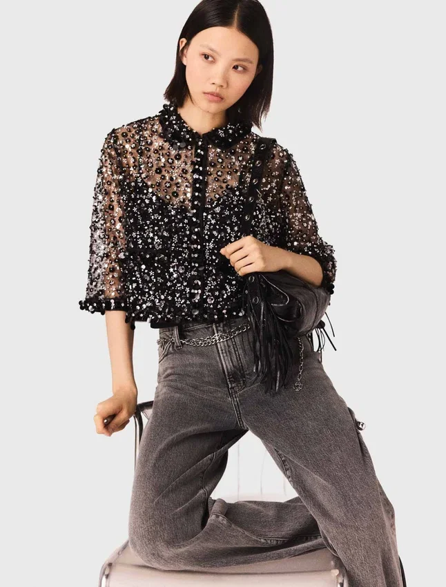 Floral sequin top Floral sequin top