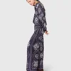 Flowing bandana print pants