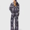 Flowing bandana print pants