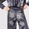 Flowing bandana print pants