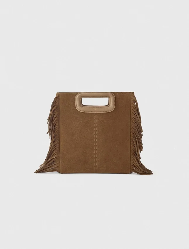 Fringed M bag in suede Fringed M bag in suede