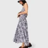 Fruit printed maxi skirt