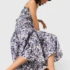 Fruit printed maxi skirt