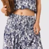 Fruit printed maxi skirt