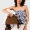 Fruit printed smocked top