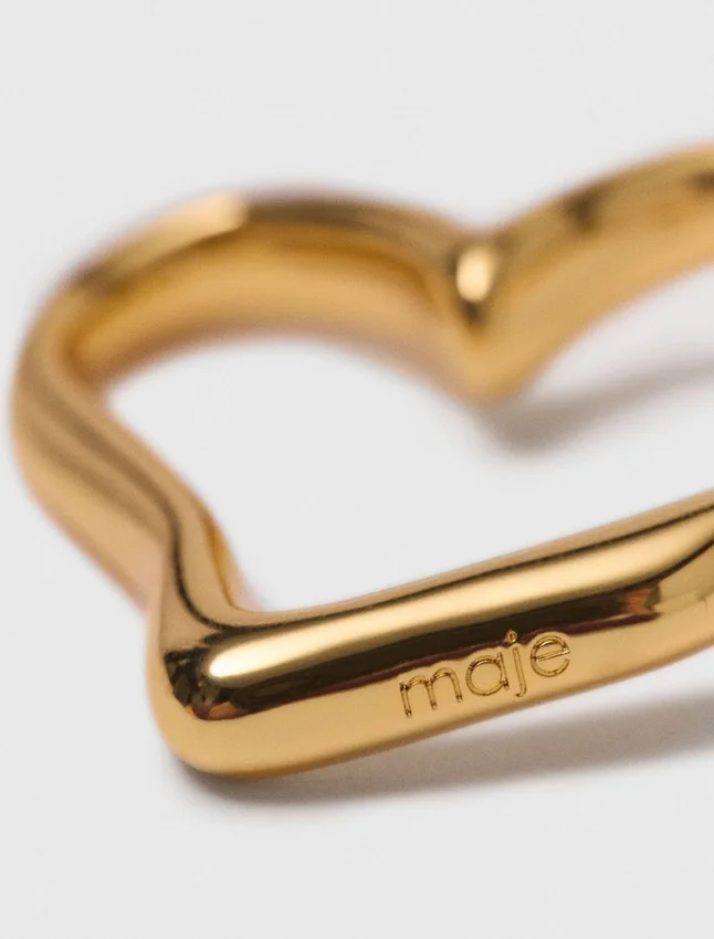 Gold-plated heart hoop earrings Gold-plated heart hoop earrings