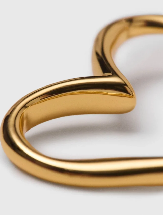 Gold-plated heart hoop earrings Gold-plated heart hoop earrings