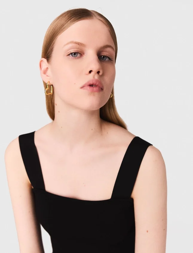 Gold-plated heart hoop earrings Gold-plated heart hoop earrings