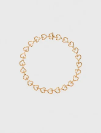 Gold-plated heart necklace