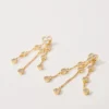 Gold-plated recycled brass earrings
