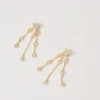 Gold-plated recycled brass earrings