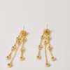 Gold-plated recycled brass earrings