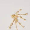 Gold-plated recycled brass earrings