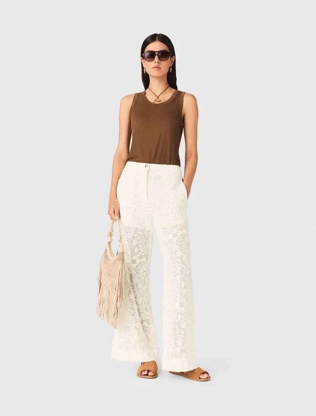 Guipure lace trousers Guipure lace trousers