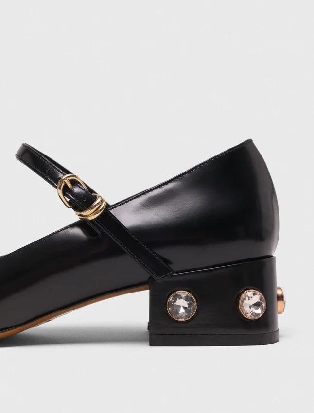 Heeled rhinestone Mary Janes Heeled rhinestone Mary Janes