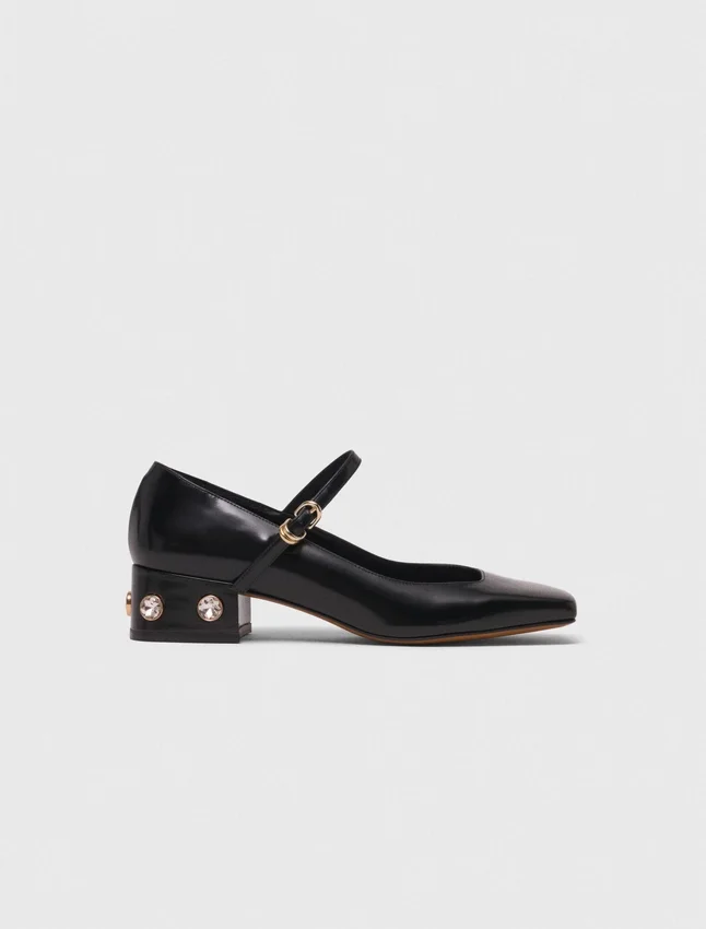 Heeled rhinestone Mary Janes Heeled rhinestone Mary Janes