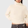 High-neck cashmere sweater