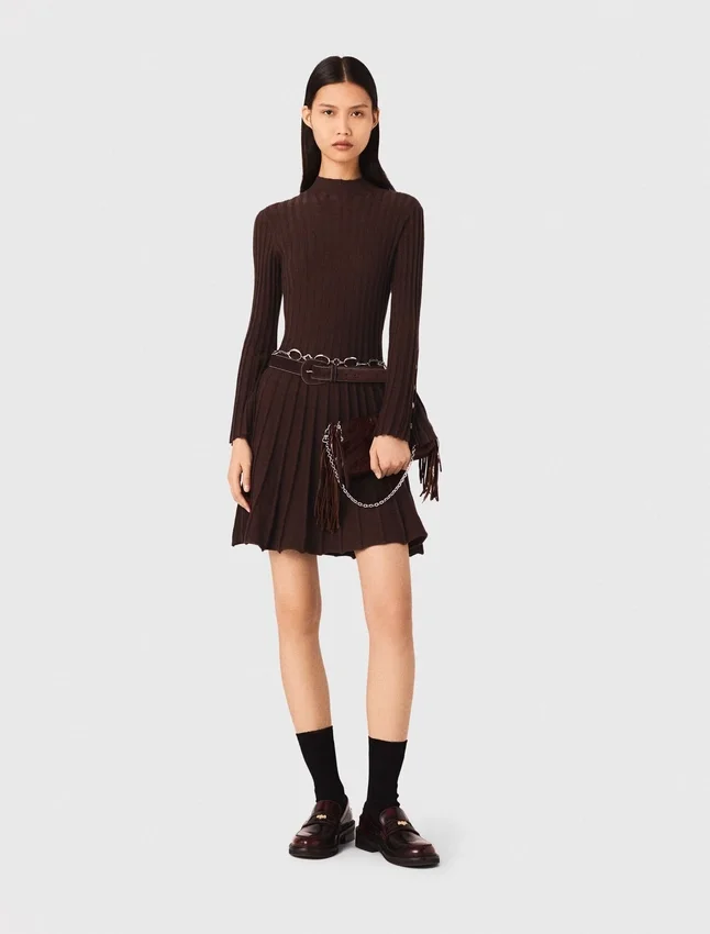 High-neck mini skater dress High-neck mini skater dress