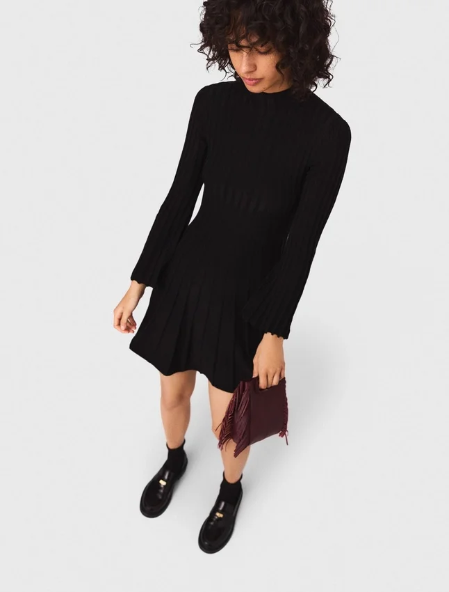 High-neck mini skater dress High-neck mini skater dress