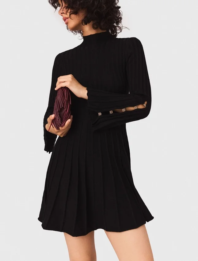 High-neck mini skater dress High-neck mini skater dress