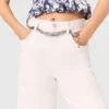High-waisted wide-leg jeans