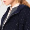 Hooded windbreaker with rhinestones