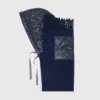 Hooded wool poncho