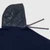 Hooded wool poncho
