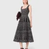 Jacquard knit midi dress