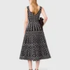 Jacquard knit midi dress