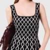 Jacquard knit midi dress