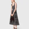 Jacquard knit midi dress