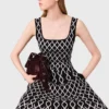 Jacquard knit midi dress