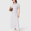 Jacquard print maxi dress