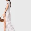 Jacquard print maxi dress
