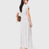 Jacquard print maxi dress