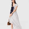 Jacquard print maxi dress