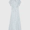 Jacquard print maxi dress