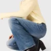 Jeans with chain-link belt