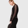 Jersey diamanté top