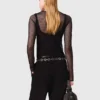 Jersey diamanté top