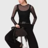 Jersey diamanté top