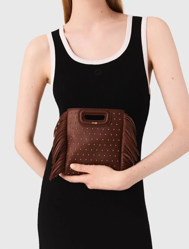 Leather M mini bag with studs Leather M mini bag with studs